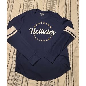 Hollister Navy blue long sleeve shirt